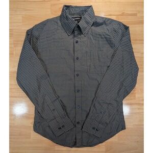 Bonobos Mens Forest Night Gingham Button Down Shirt Medium BMC001 Stretch Cotton